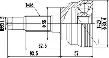 Dynamatrix DCV834008 - Birləşmə dəsti, ötürücü val furqanavto.az