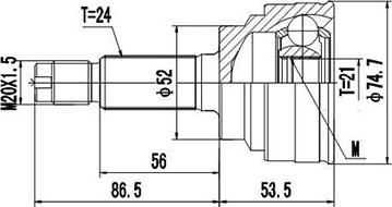 Dynamatrix DCV834003 - Birləşmə dəsti, ötürücü val furqanavto.az