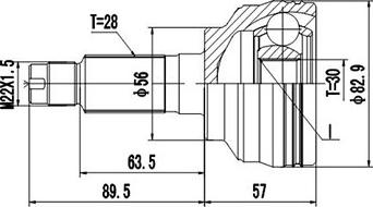 Dynamatrix DCV834010 - Birləşmə dəsti, ötürücü val furqanavto.az