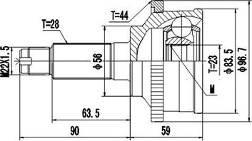 Dynamatrix DCV834013 - Birləşmə dəsti, ötürücü val furqanavto.az