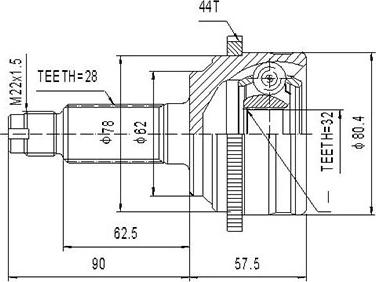 Dynamatrix DCV834084 - Birləşmə dəsti, ötürücü val furqanavto.az