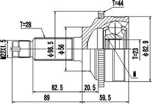 Dynamatrix DCV834121 - Birləşmə dəsti, ötürücü val furqanavto.az