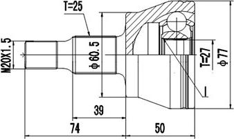 Dynamatrix DCV835026 - Birləşmə dəsti, ötürücü val furqanavto.az