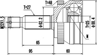 Dynamatrix DCV824090 - Birləşmə dəsti, ötürücü val furqanavto.az