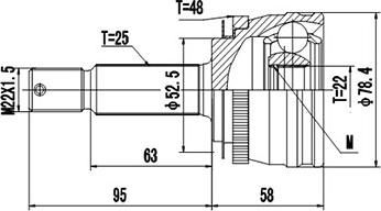 Dynamatrix DCV824046 - Birləşmə dəsti, ötürücü val furqanavto.az