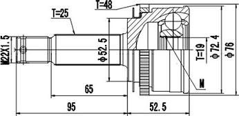 Dynamatrix DCV824041 - Birləşmə dəsti, ötürücü val furqanavto.az