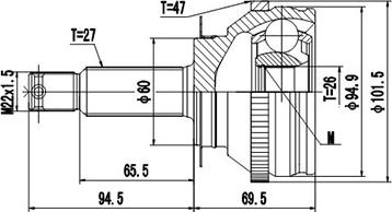 Dynamatrix DCV824066 - Birləşmə dəsti, ötürücü val furqanavto.az