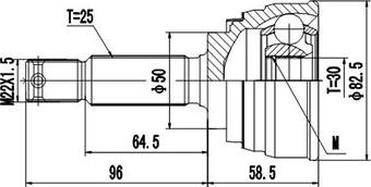 Dynamatrix DCV824009 - Birləşmə dəsti, ötürücü val furqanavto.az