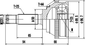 Dynamatrix DCV824006 - Birləşmə dəsti, ötürücü val furqanavto.az