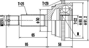 Dynamatrix DCV824002 - Birləşmə dəsti, ötürücü val furqanavto.az