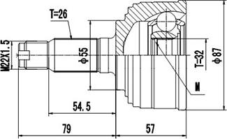 Dynamatrix DCV823016 - Birləşmə dəsti, ötürücü val furqanavto.az