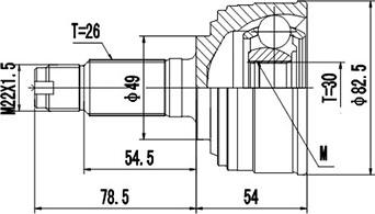 Dynamatrix DCV823011 - Birləşmə dəsti, ötürücü val furqanavto.az