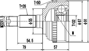 Dynamatrix DCV823017 - Birləşmə dəsti, ötürücü val furqanavto.az