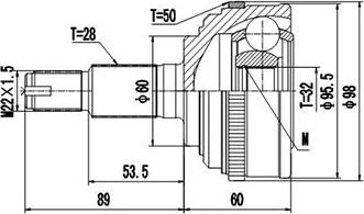 Dynamatrix DCV823085 - Birləşmə dəsti, ötürücü val furqanavto.az