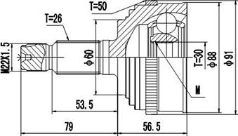 Dynamatrix DCV823033 - Birləşmə dəsti, ötürücü val furqanavto.az