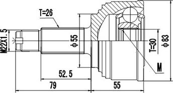 Dynamatrix DCV823022 - Birləşmə dəsti, ötürücü val furqanavto.az