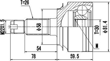 Dynamatrix DCV823125 - Birləşmə dəsti, ötürücü val furqanavto.az