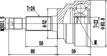 Dynamatrix DCV827016 - Birləşmə dəsti, ötürücü val furqanavto.az