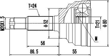 Dynamatrix DCV827070 - Birləşmə dəsti, ötürücü val furqanavto.az