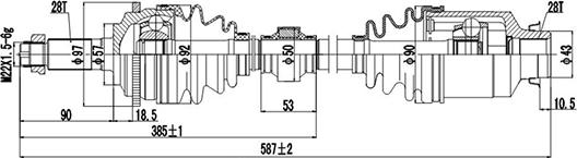 Dynamatrix DDS299064 - Sürücü mili furqanavto.az