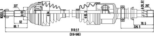 Dynamatrix DDS299071 - Sürücü mili furqanavto.az