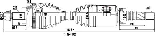 Dynamatrix DDS299151 - Sürücü mili furqanavto.az