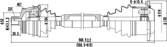 Dynamatrix DDS299108 - Sürücü mili furqanavto.az