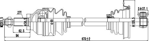 Dynamatrix DDS244003 - Sürücü mili furqanavto.az