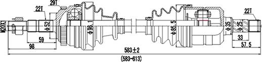 Dynamatrix DDS244027 - Sürücü mili furqanavto.az