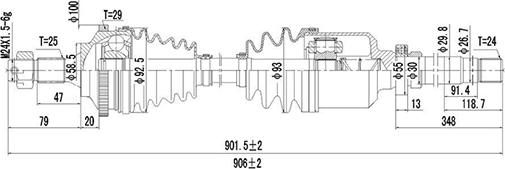 Dynamatrix DDS245002 - Sürücü mili furqanavto.az