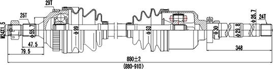 Dynamatrix DDS245017 - Sürücü mili furqanavto.az