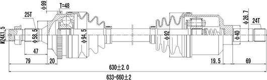 Dynamatrix DDS245152 - Sürücü mili furqanavto.az