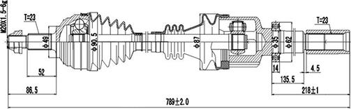 Dynamatrix DDS250443 - Sürücü mili furqanavto.az