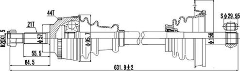 Dynamatrix DDS250401 - Sürücü mili furqanavto.az