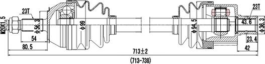 Dynamatrix DDS250052 - Sürücü mili furqanavto.az