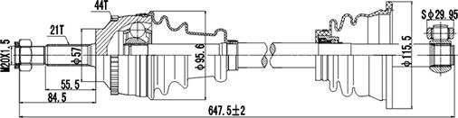 Dynamatrix DDS250009 - Sürücü mili furqanavto.az