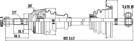 Dynamatrix DDS250004 - Sürücü mili furqanavto.az