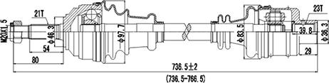 Dynamatrix DDS250002 - Sürücü mili furqanavto.az