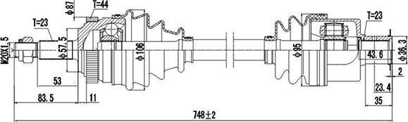 Dynamatrix DDS250199 - Sürücü mili furqanavto.az