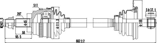 Dynamatrix DDS250166 - Sürücü mili furqanavto.az