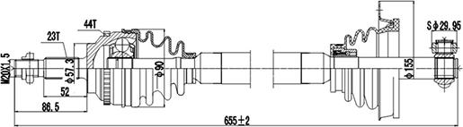 Dynamatrix DDS250160 - Sürücü mili furqanavto.az