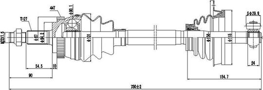 Dynamatrix DDS250221 - Sürücü mili furqanavto.az