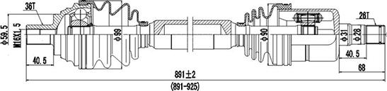 Dynamatrix DDS261094 - Sürücü mili furqanavto.az