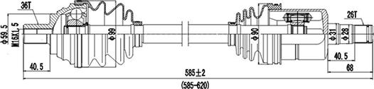 Dynamatrix DDS261093 - Sürücü mili furqanavto.az