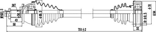 Dynamatrix DDS261063 - Sürücü mili furqanavto.az