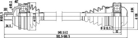 Dynamatrix DDS261004 - Sürücü mili furqanavto.az