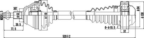 Dynamatrix DDS261123 - Sürücü mili furqanavto.az