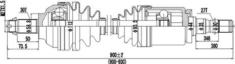 Dynamatrix DDS205048 - Sürücü mili www.furqanavto.az