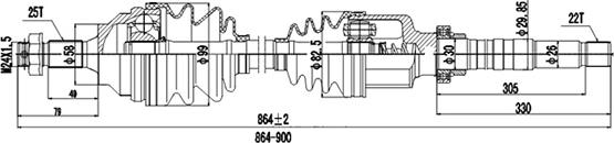 Dynamatrix DDS210015 - Sürücü mili furqanavto.az