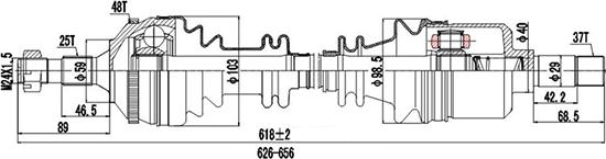 Dynamatrix DDS210141 - Sürücü mili furqanavto.az